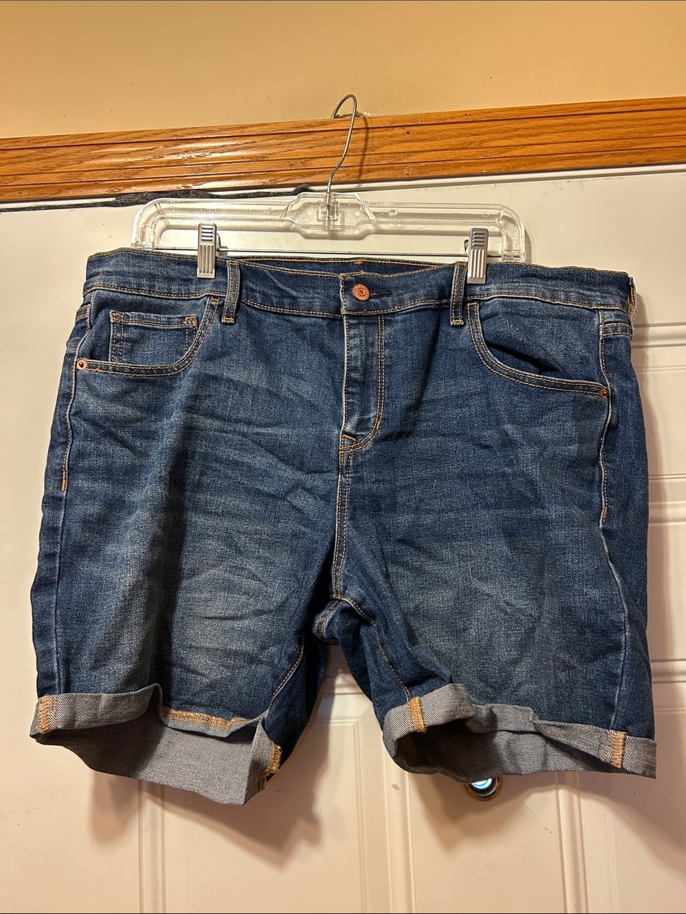 Denim‎ Roll-Cuff Women's Shorts - Blue 16